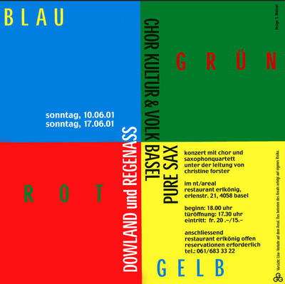 Blau Grün Rot Gelb
2001